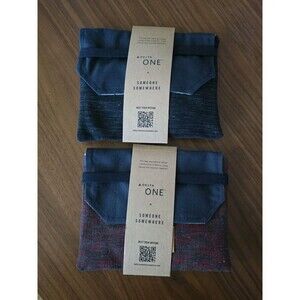 Lot of 2 DELTA ONE AIRLINES AMENITY KITS POUCH SOMEONE SOMEWHERE MEXICAN ARTISAN